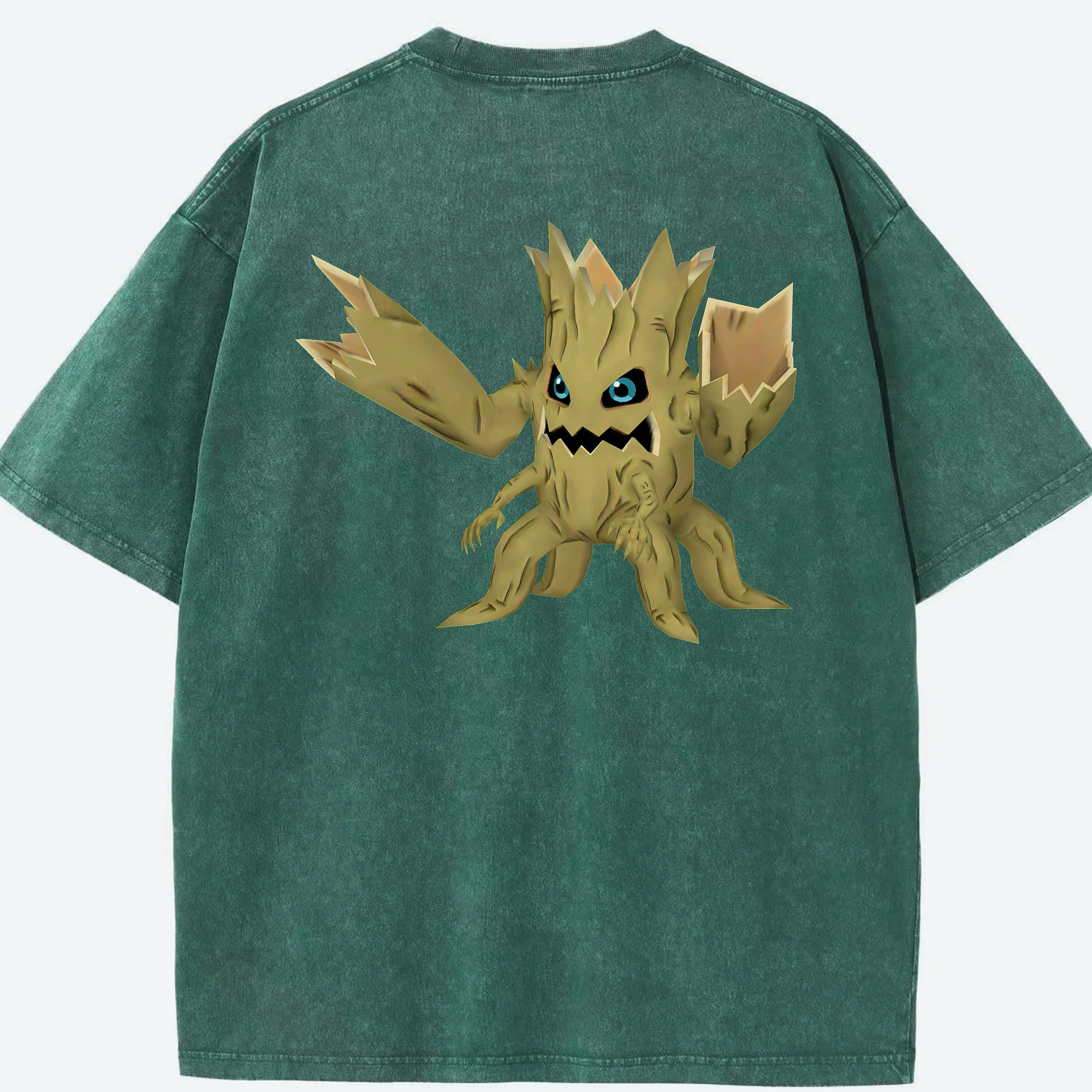 （画像用） Digimon デジタルモンスター/デジモン 綿100% ヴィンテージ風 半袖Tシャツ（背面プリント）
